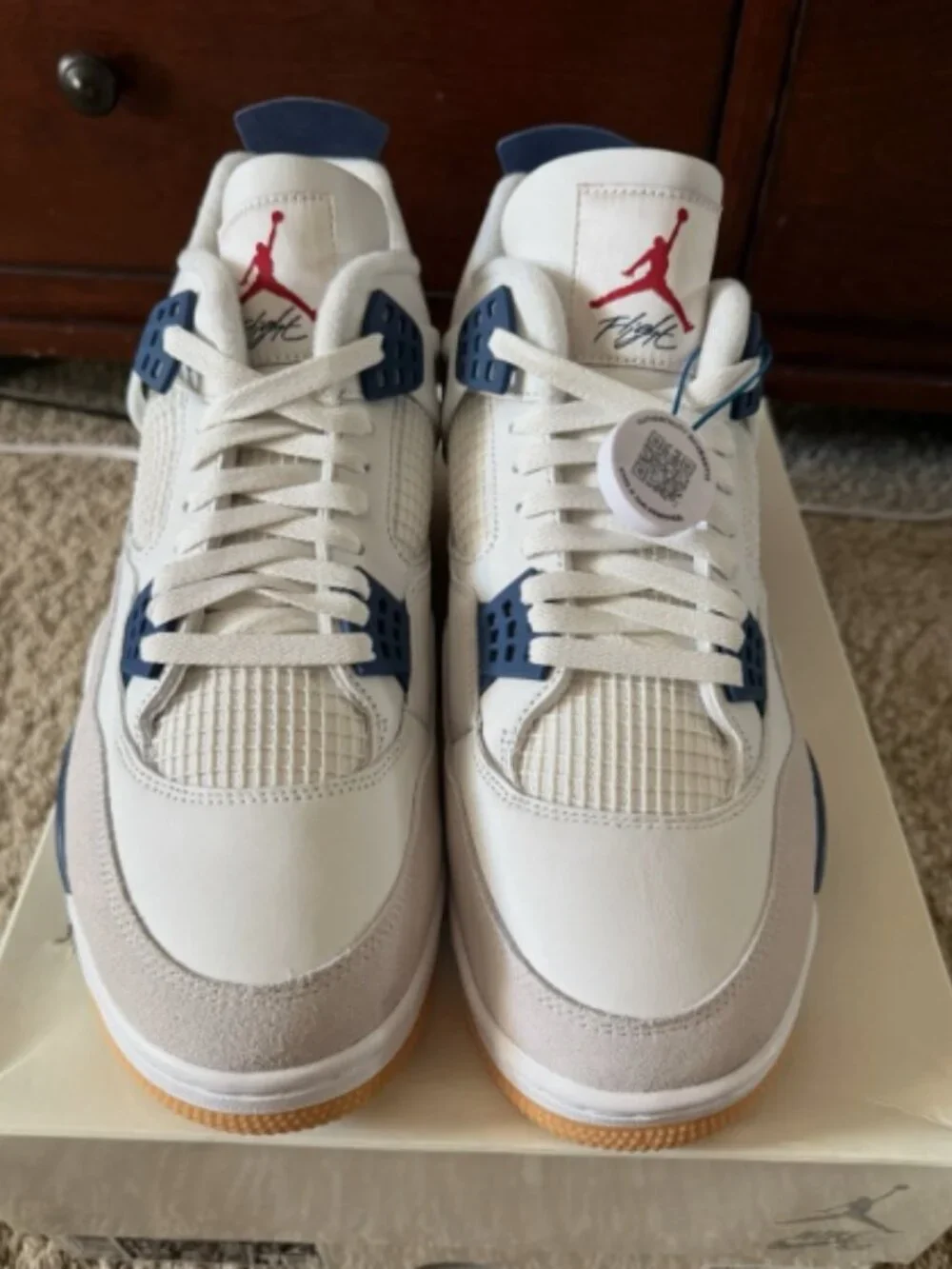 AIR JORDAN 4 RETRO SP WHITE NAVY BRAND NEW